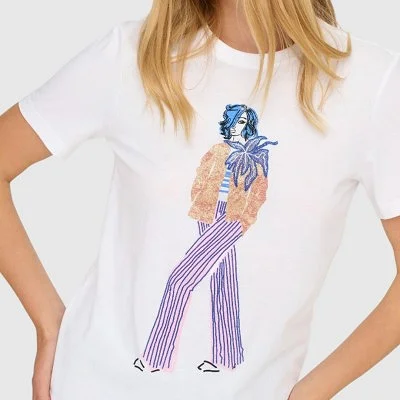 Camiseta ONLY Blanca Mujer 2