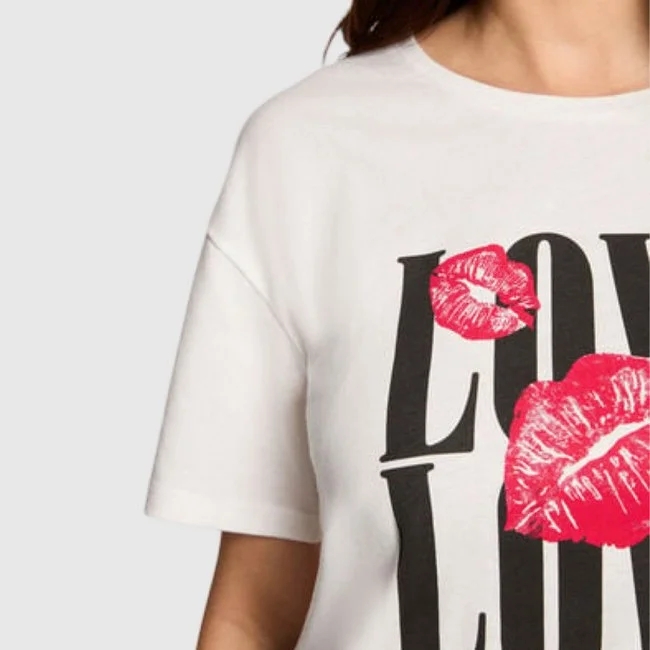 Camiseta Morgan Blanca Mujer