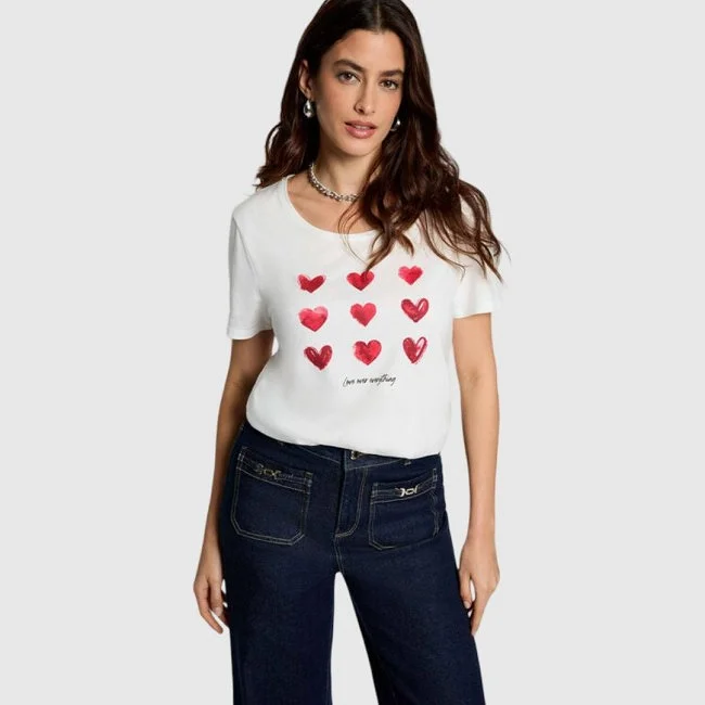 Camiseta Morgan Blanca Mujer