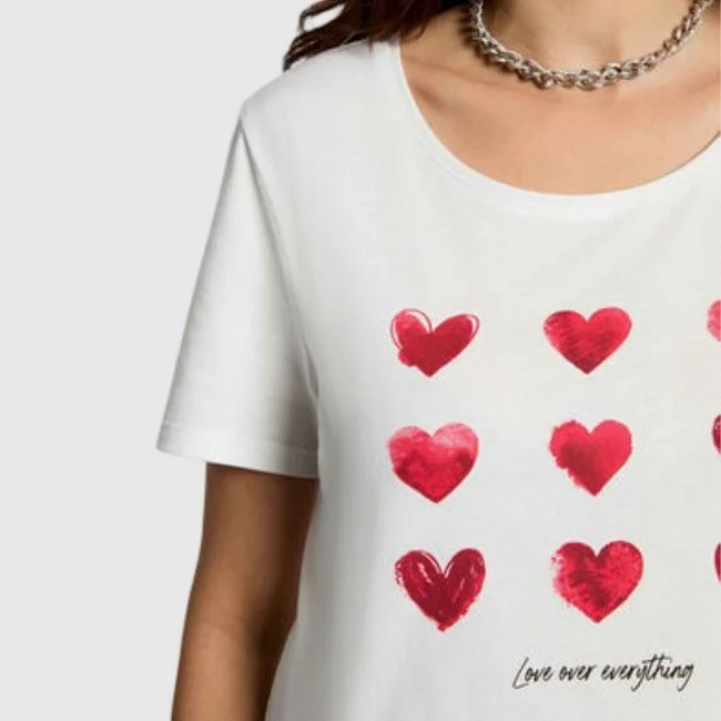 Camiseta Morgan Blanca Mujer