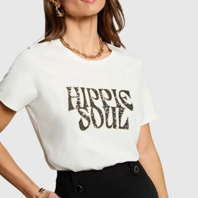 Camiseta Morgan Blanca Mujer