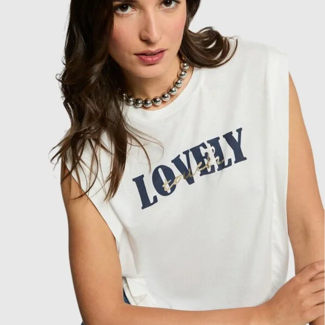 Camiseta Morgan Blanca Mujer