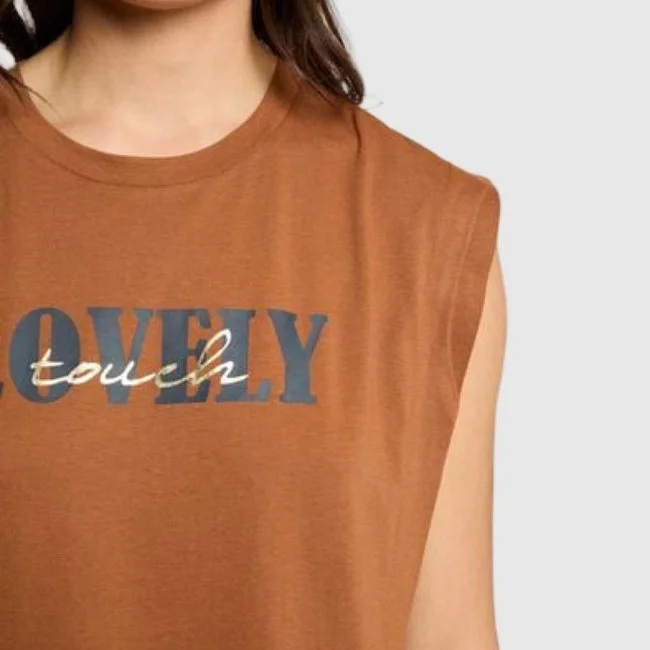 Camiseta Morgan Marrón Mujer