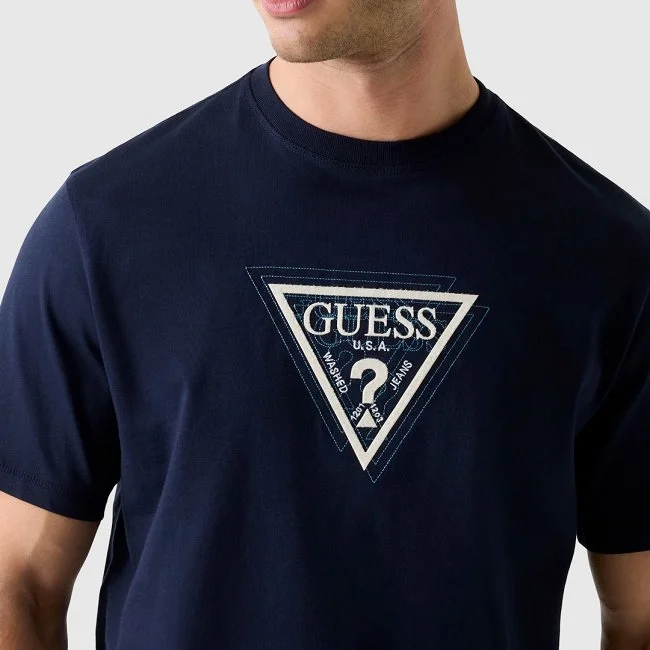 Camiseta Guess Azul Marino Hombre