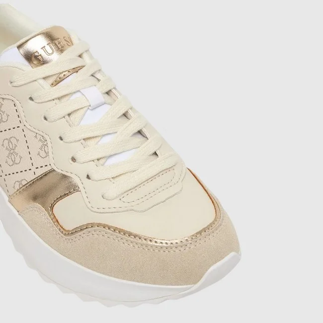 Zapatillas Guess Beiges y Doradas Mujer