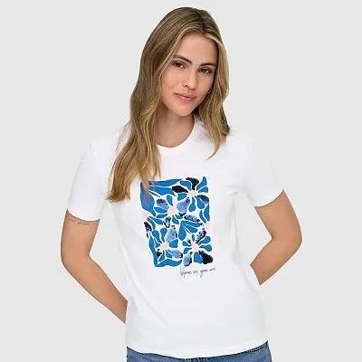 Camiseta ONLY Blanca y Azul...