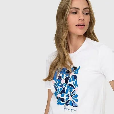 Camiseta ONLY Blanca y Azul... 2