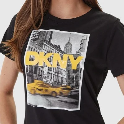 Camiseta DKNY Negra Mujer 2