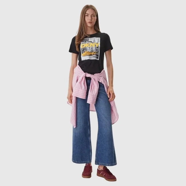 Camiseta DKNY Negra Mujer