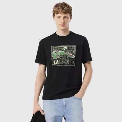 Camiseta Lacoste Negra Hombre