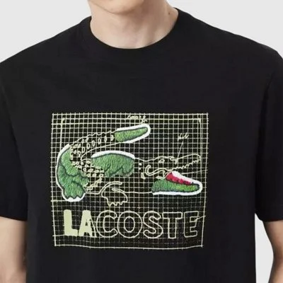 Camiseta Lacoste Negra Hombre 2
