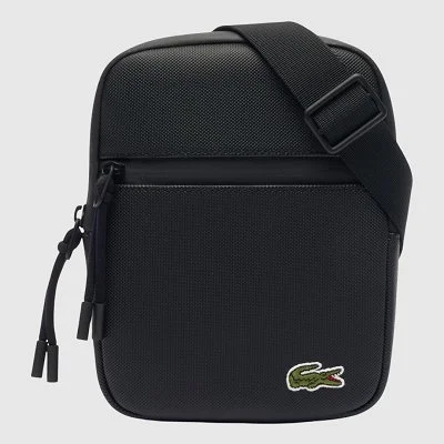 Bandolera Lacoste Negra Hombre