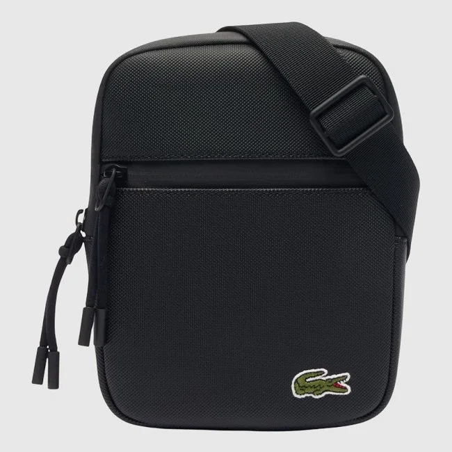 Bandolera Lacoste Negra Hombre