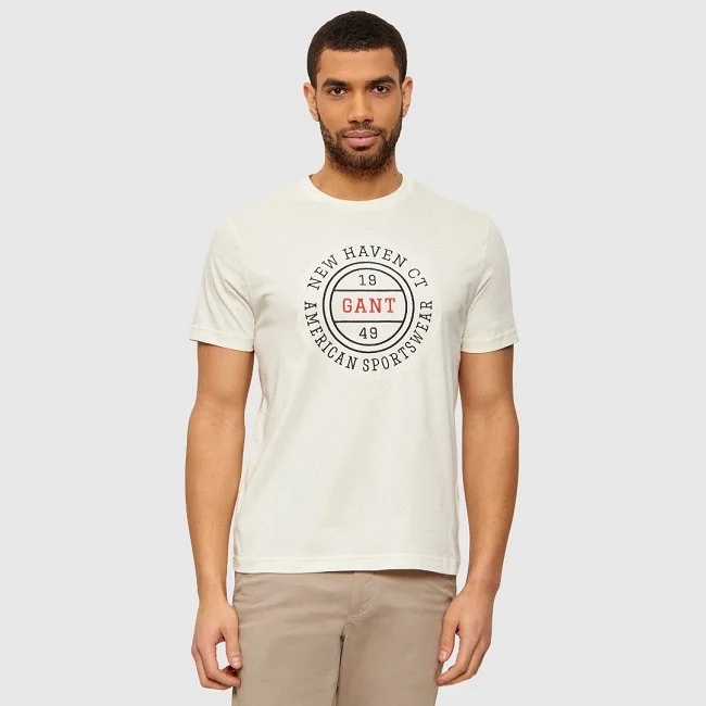 Camiseta GANT Marfil Hombre