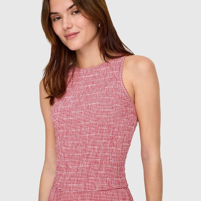 Vestido ONLY Rojo y Blanco Mujer