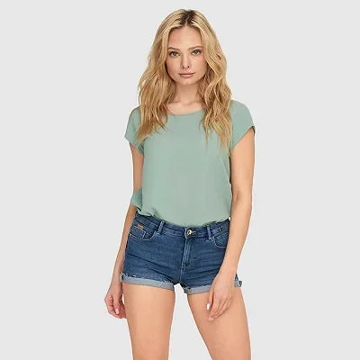Camiseta ONLY Verde Mujer