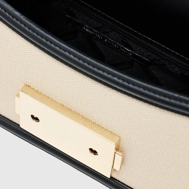 Bolso Armani Exchange Beige y Negro...