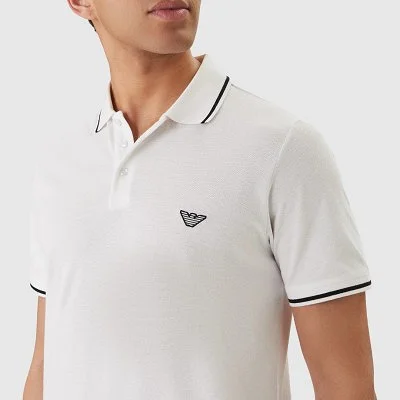 Polo Armani Blanco Hombre 2
