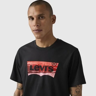 Camiseta Levi's Negra Hombre 2