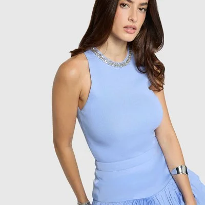 Camiseta Morgan Azul Mujer