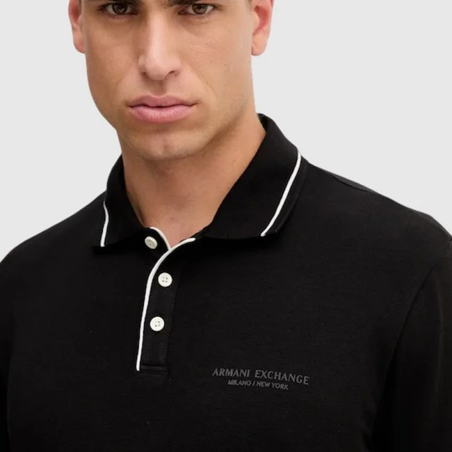 Polo Armani Exchange Negro Hombre