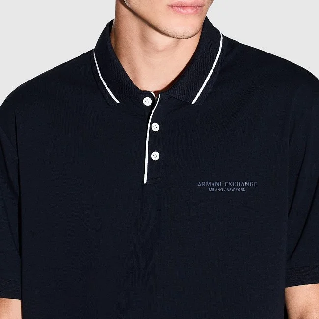 Polo Armani Exchange Azul Marino Hombre