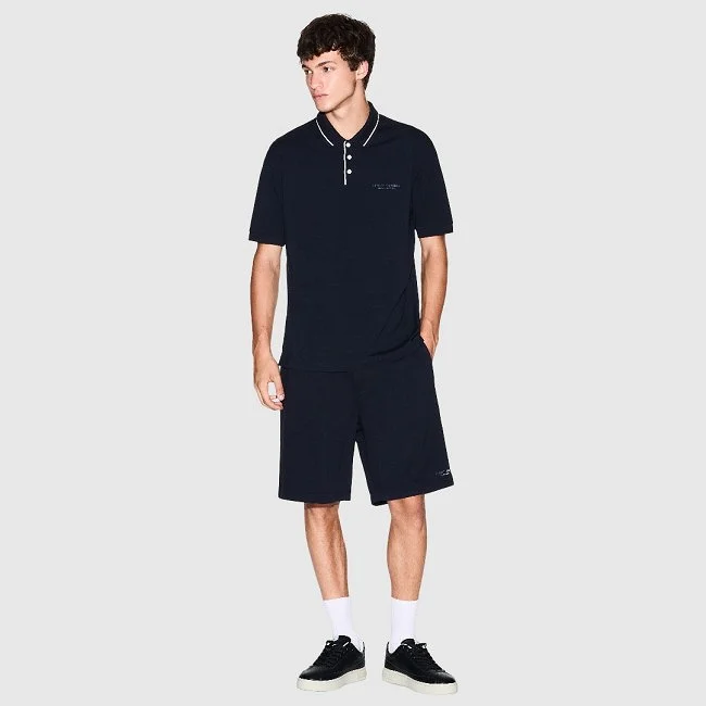 Polo Armani Exchange Azul Marino Hombre