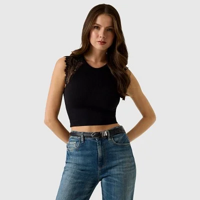 Camiseta Guess Negra Mujer