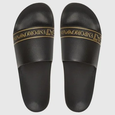 Chanclas Armani Negras Hombre 2