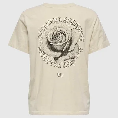 Camiseta ONLY Beige Mujer 2