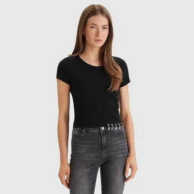 Camiseta Guess Negra Mujer