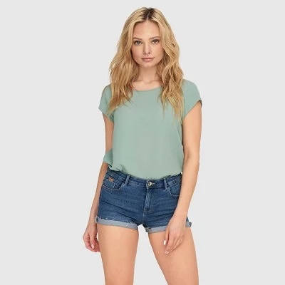 Camiseta ONLY Verde Mujer