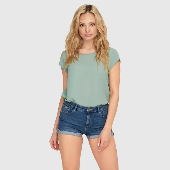 Camiseta ONLY Verde Mujer