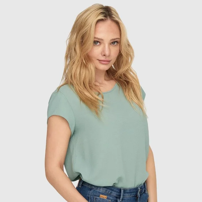 Camiseta ONLY Verde Mujer