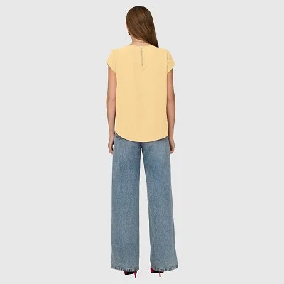 Camiseta ONLY Amarilla Mujer 2