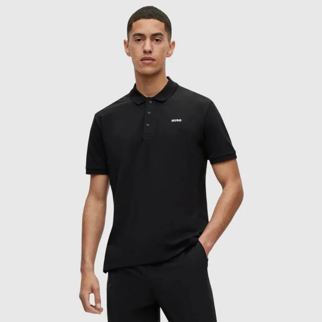 Polo Hugo Negro Hombre