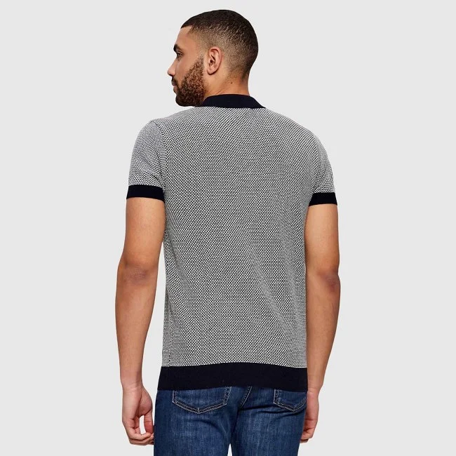 Polo Guess Azul Marino y Blanco Hombre