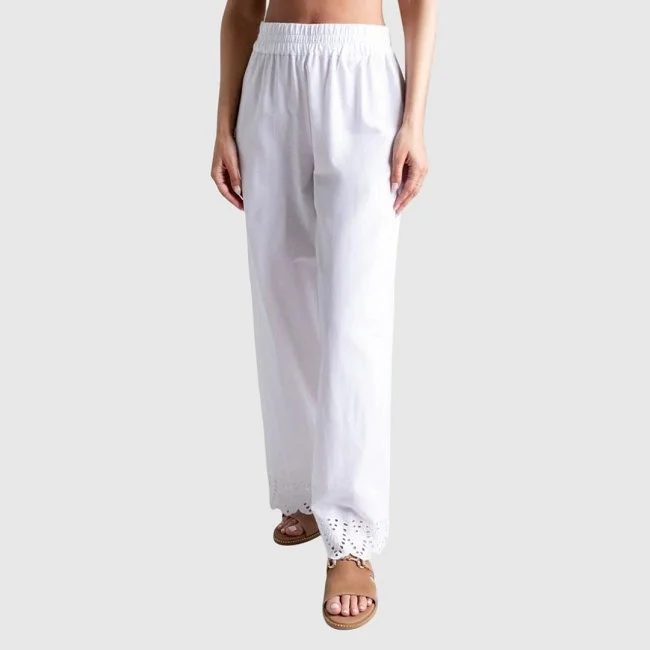 Pantalón ONLY Blanco Mujer