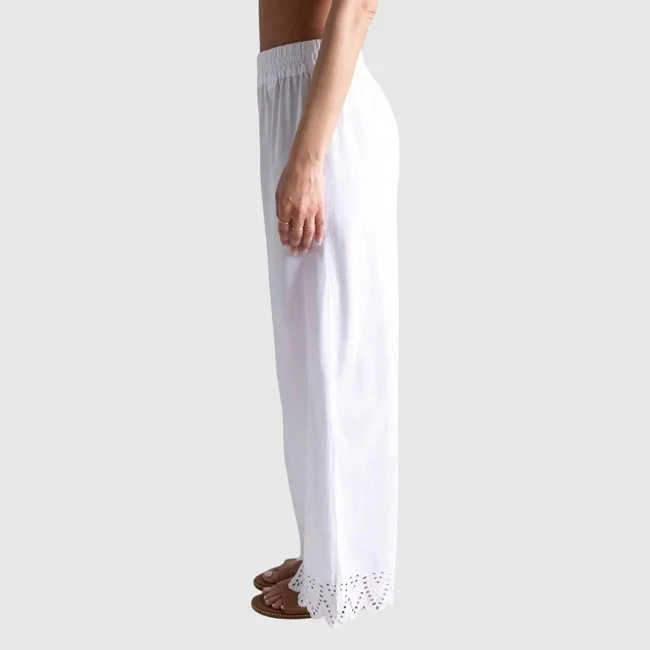 Pantalón ONLY Blanco Mujer