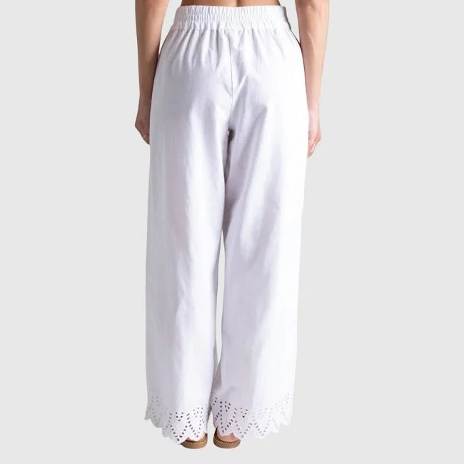 Pantalón ONLY Blanco Mujer
