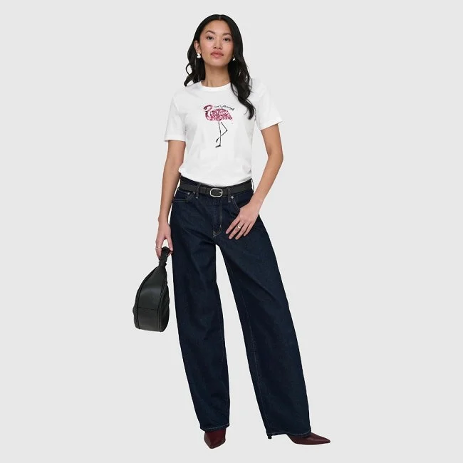 Camiseta ONLY Blanca Mujer