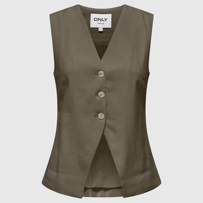 Chaleco ONLY Kaki Mujer
