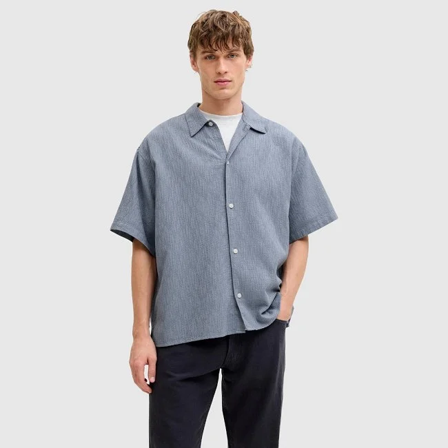 Camisa Jack & Jones Azul Hombre