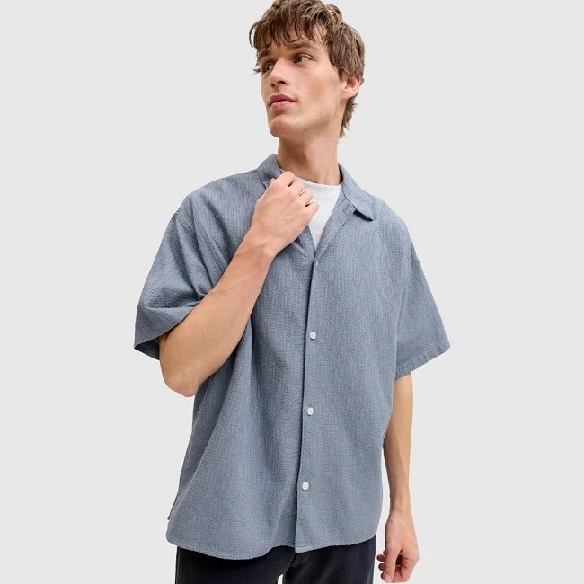 Camisa Jack & Jones Azul Hombre