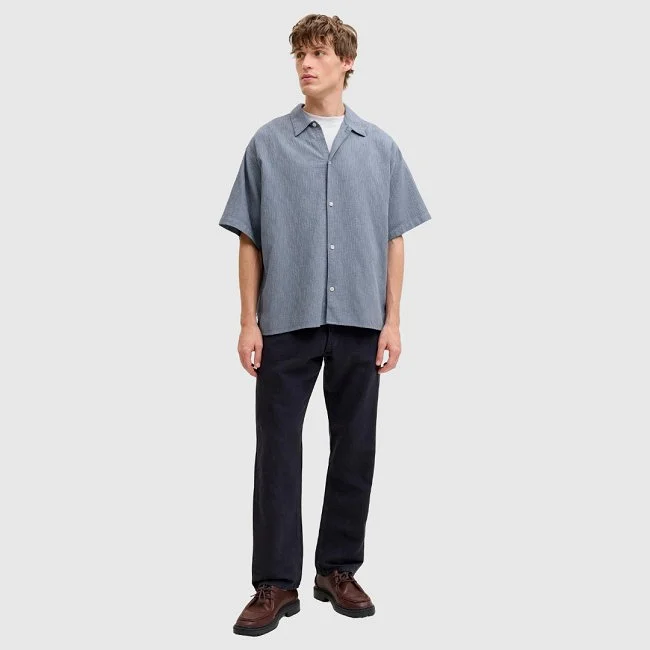 Camisa Jack & Jones Azul Hombre