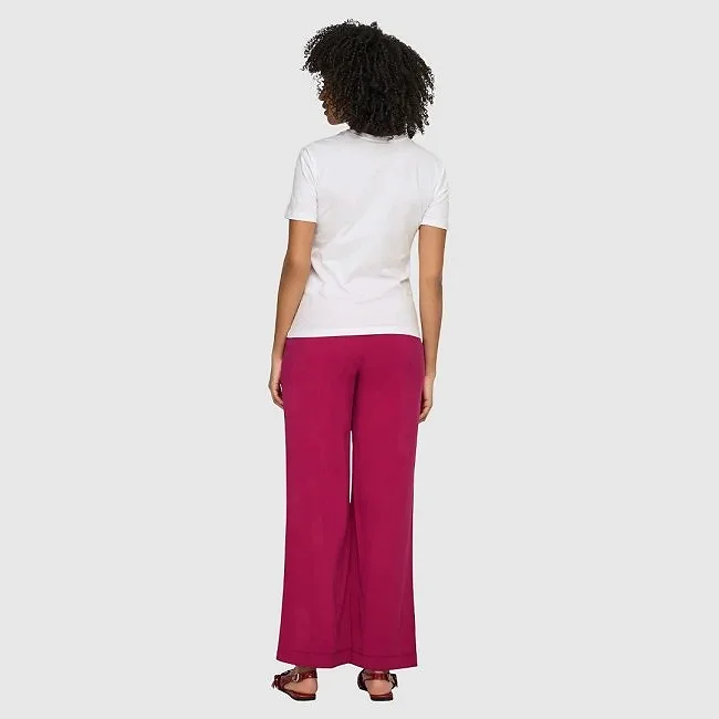 Camiseta ONLY Blanca y Rosa Mujer