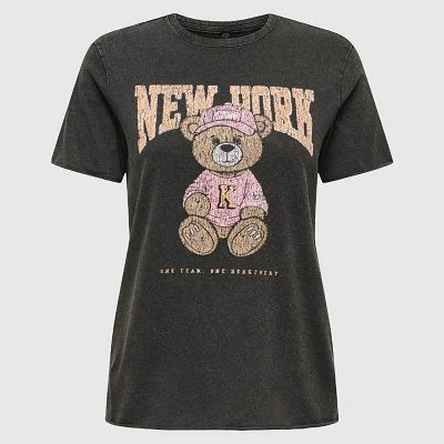 Camiseta ONLY Negra Mujer