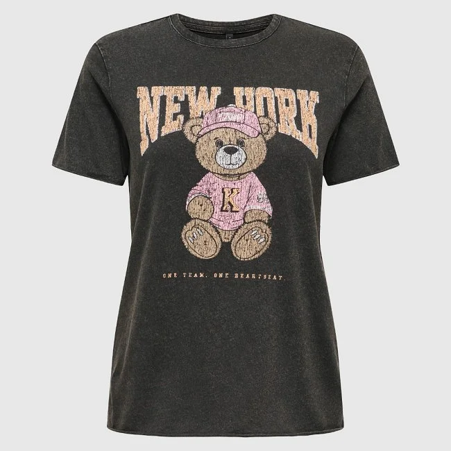 Camiseta ONLY Negra Mujer