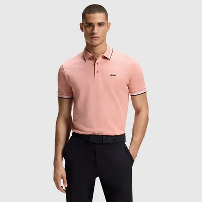 Polo Boss Rosa Hombre