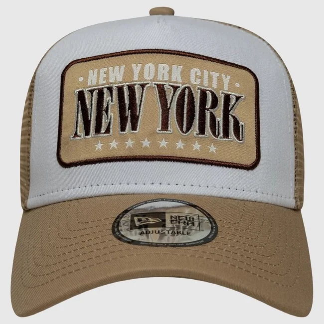 Gorra New Era Blanca y Marrón Hombre